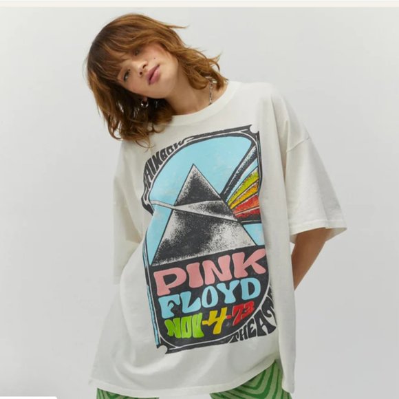 Daydreamer Tops - DAYDREAMER Pink Floyd Prism Graphic Band One Size Tee NEW